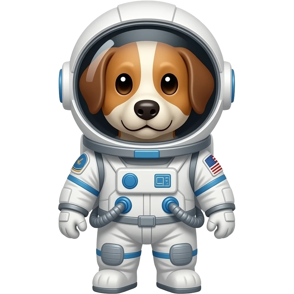 dog in Astronaut helmet emoji
