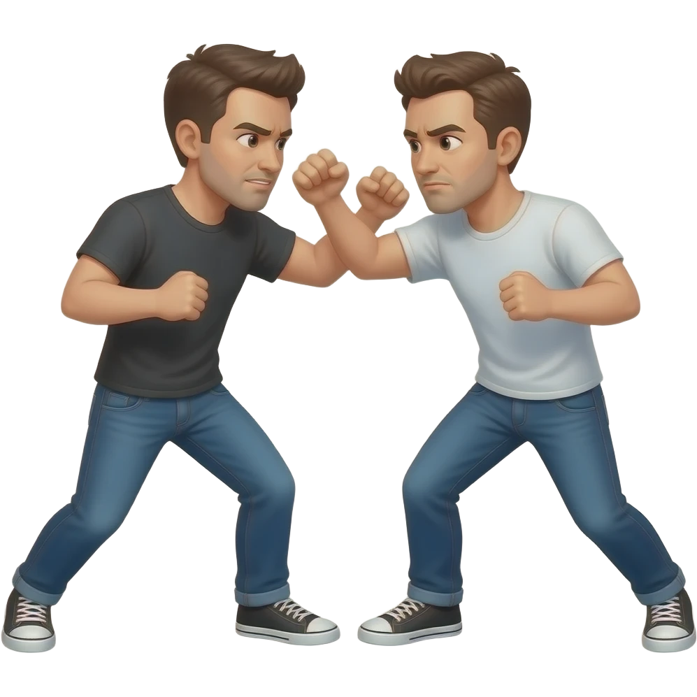 Two guys fighting emoji