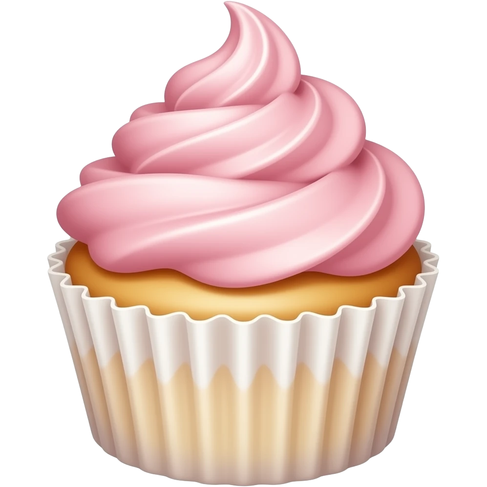 Cupcake with pink icing emoji