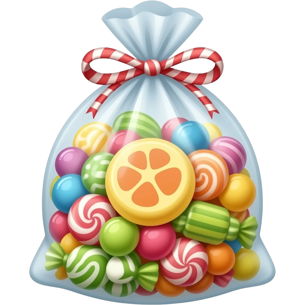 Пакет и сладости emoji