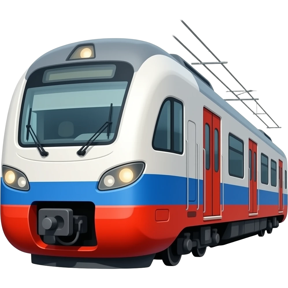 A emoji russian passenger electric train emoji