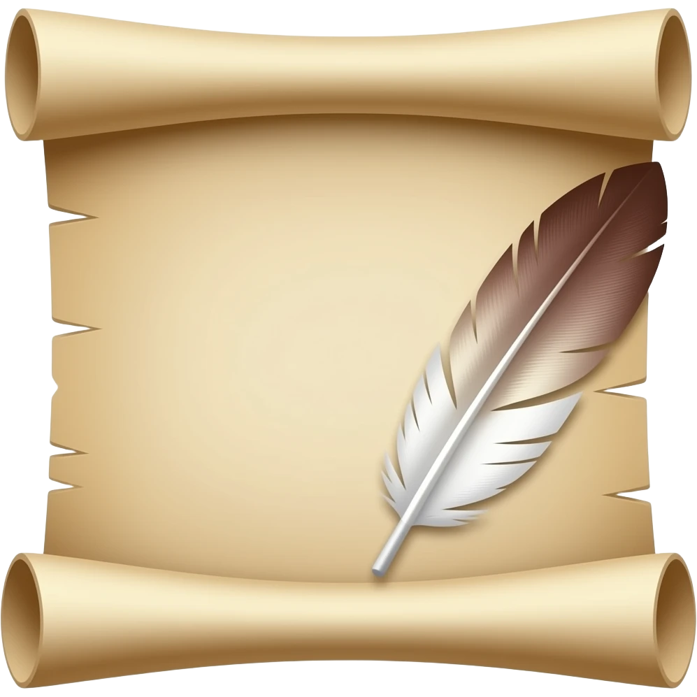 parchemin avec plume emoji