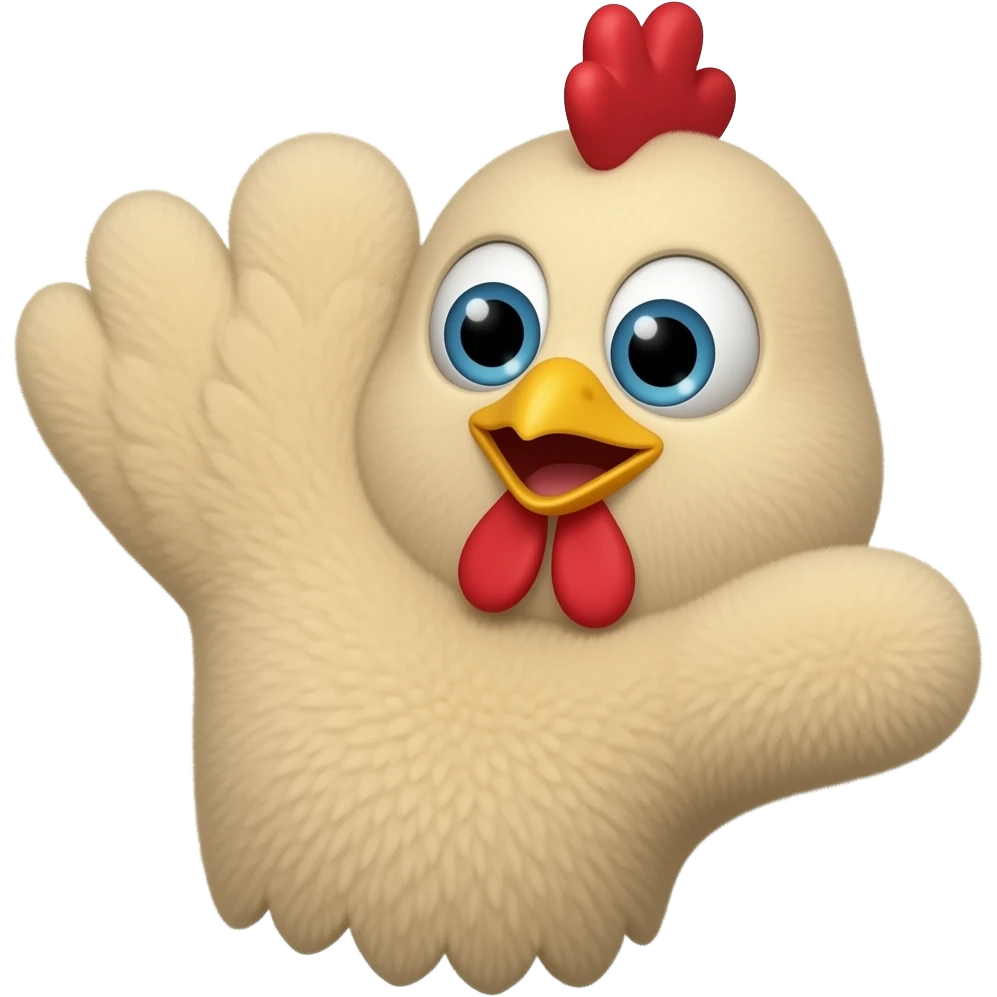 chicken hand puppet emoji