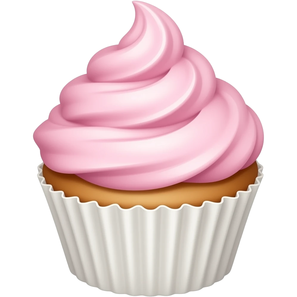 Cupcake with pink icing emoji