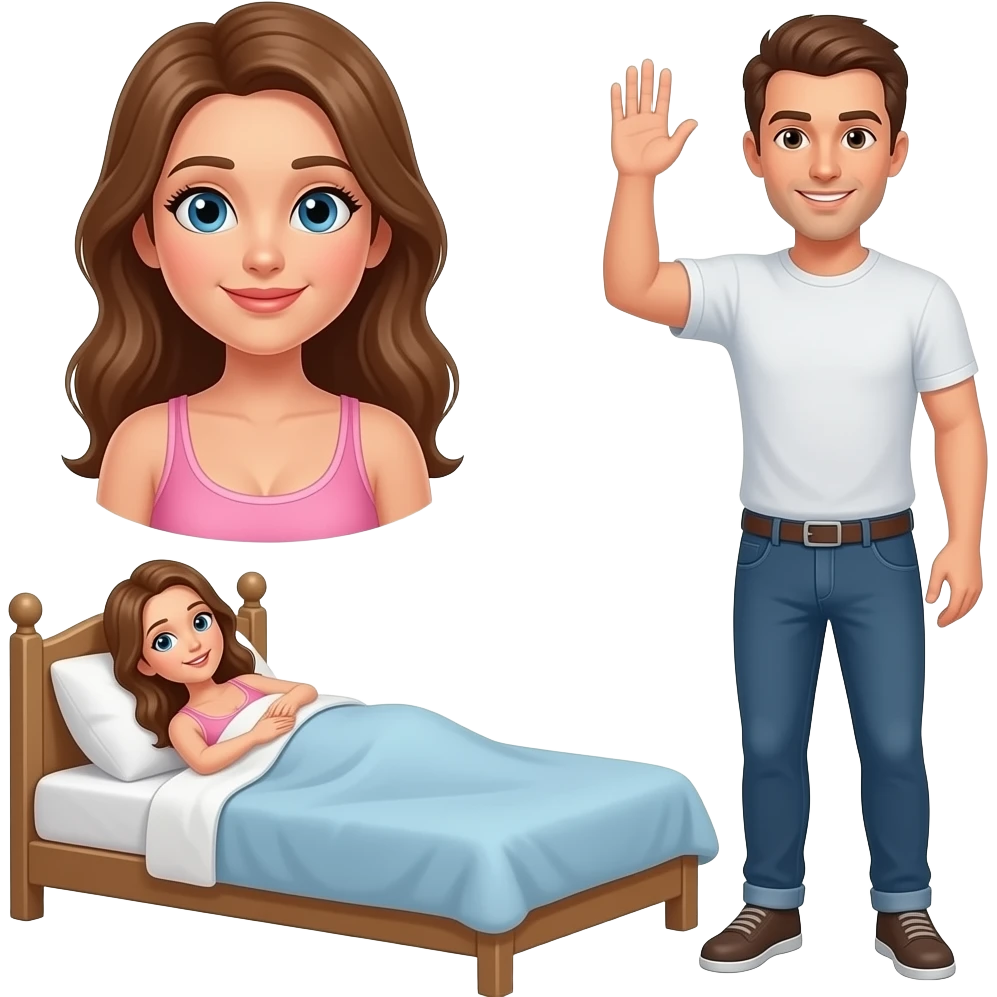 🛏 🙇‍♀️🔞🙋‍♂️ emoji