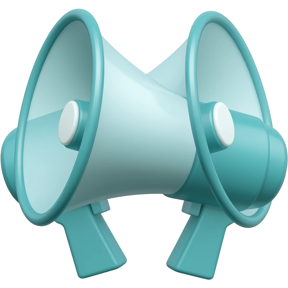 Teal megaphone emoji