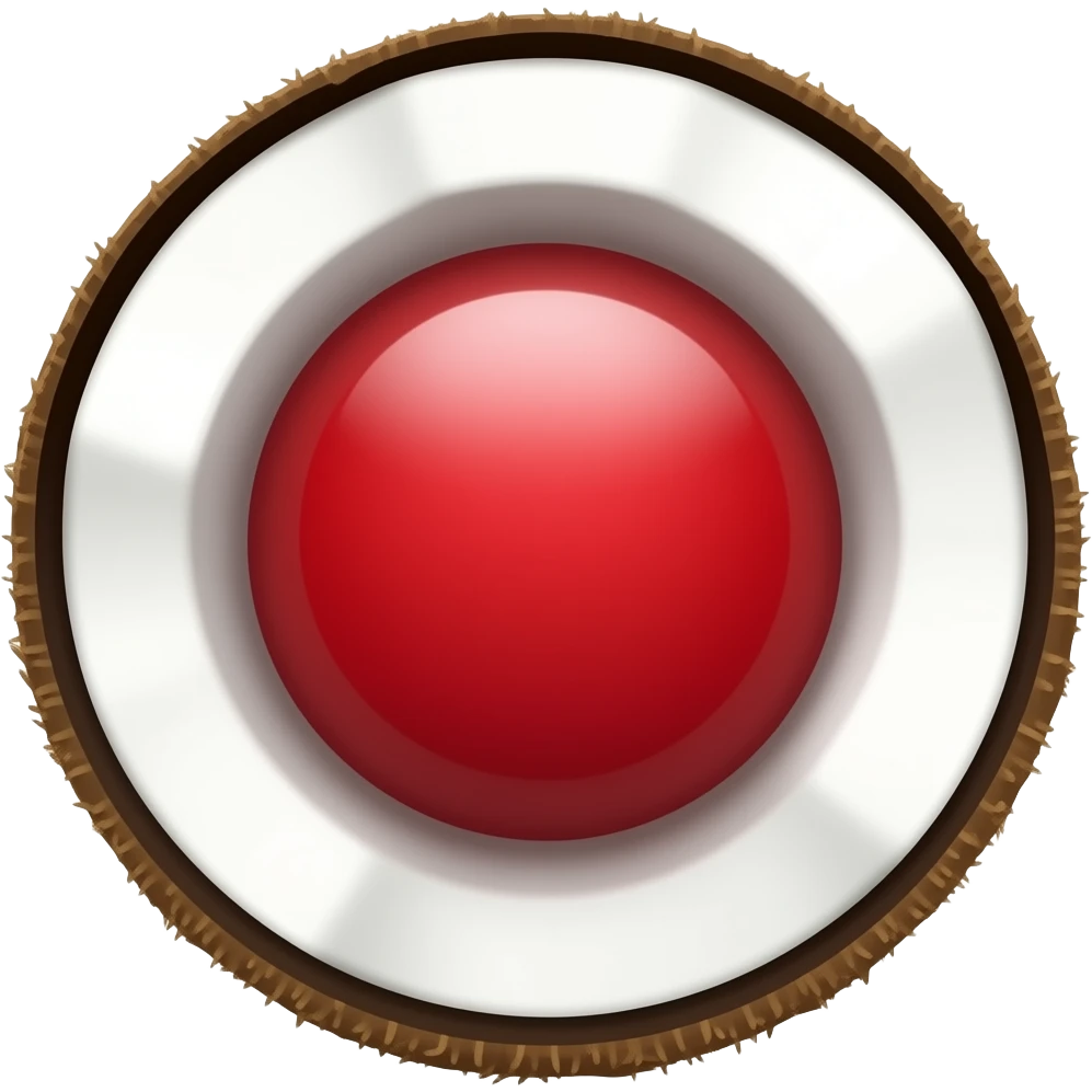 Red bulle coco blanche emoji
