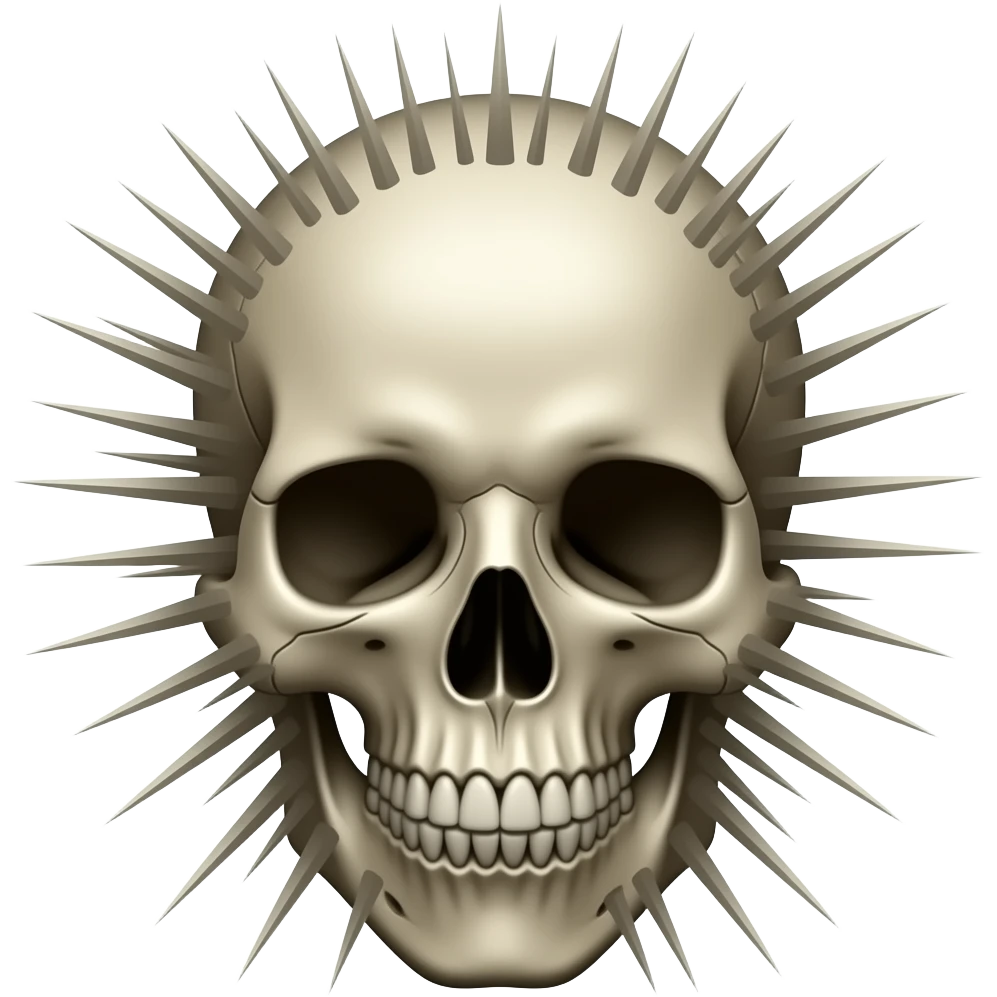 Skull  face  burst emoji