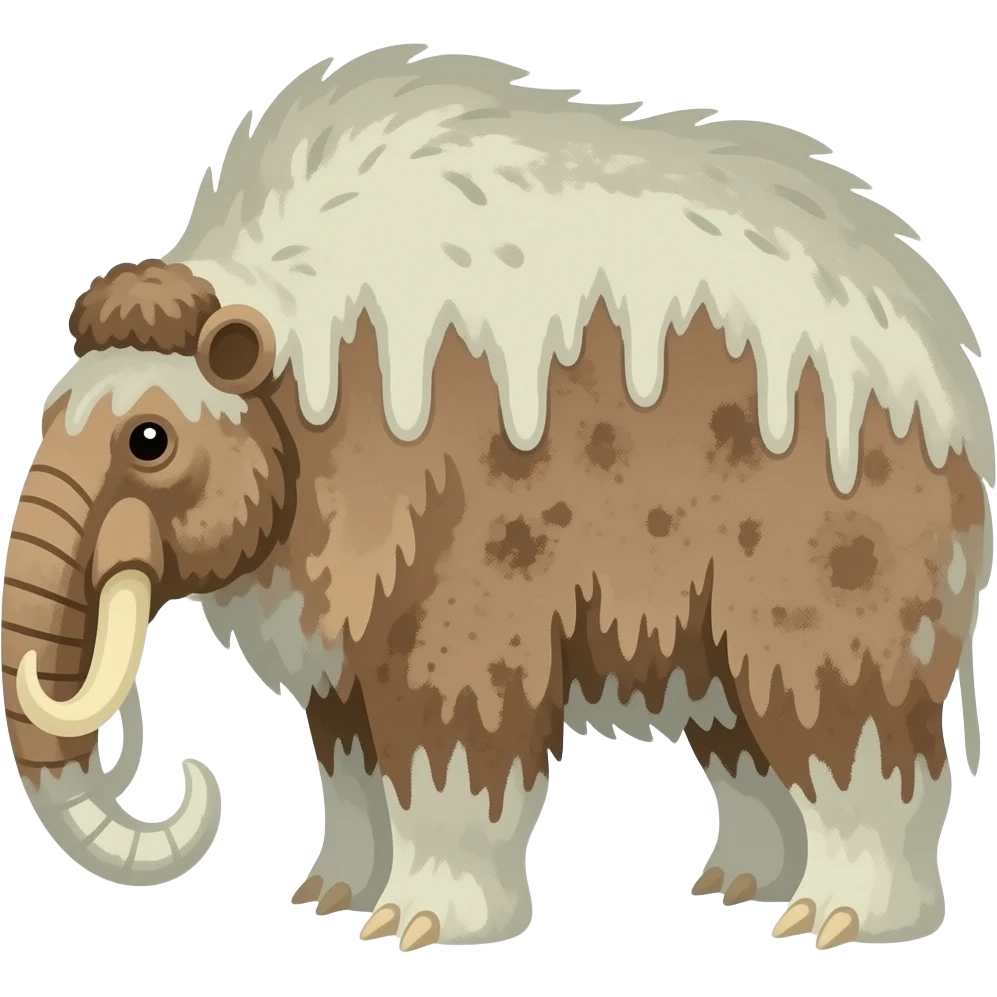 cave painting ice age animal simple emoji