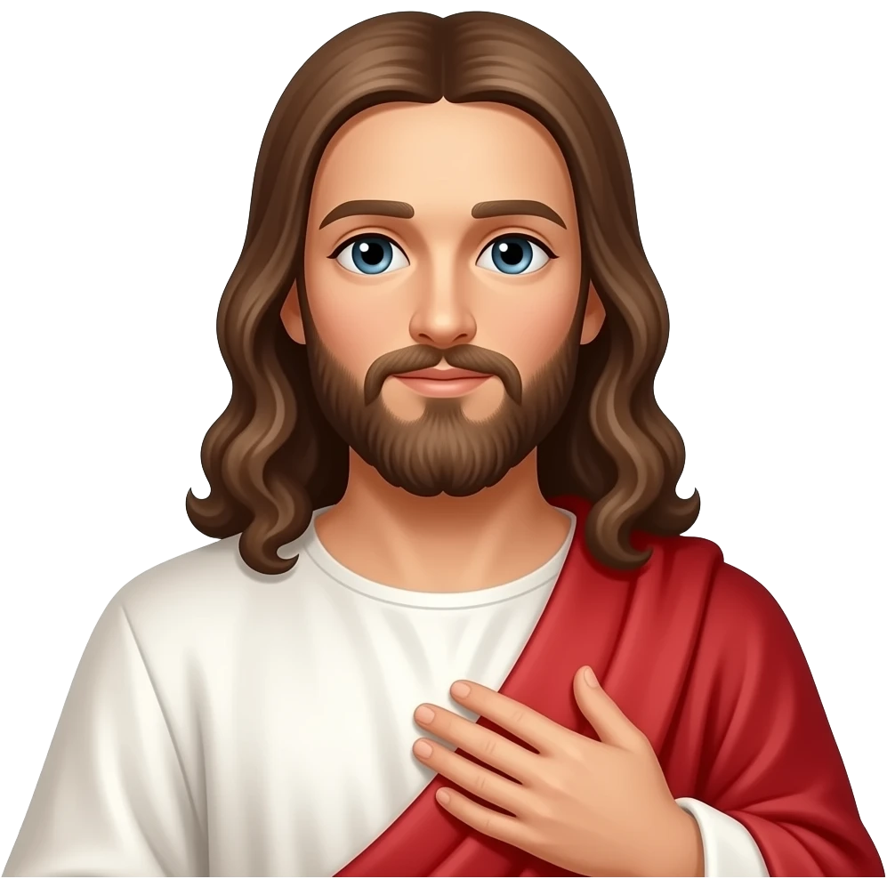 jesus tocando su corazon emoji