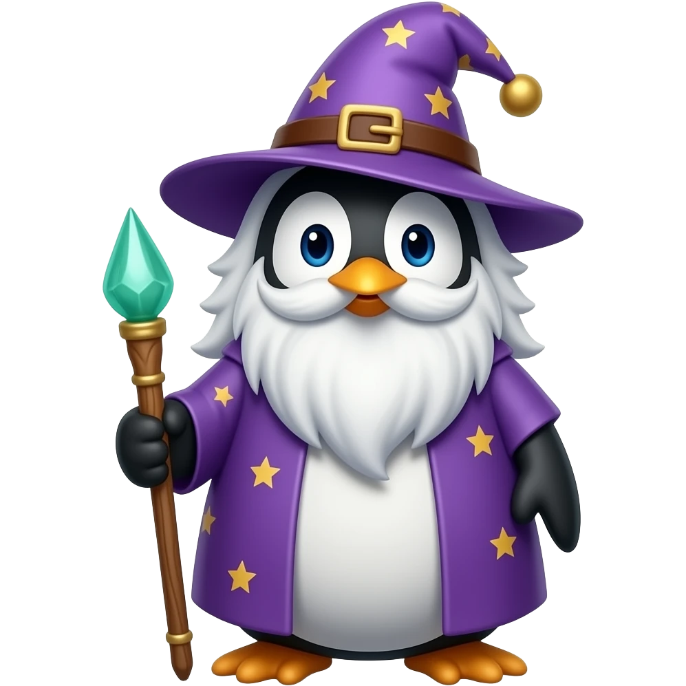 Penguin Wizard emoji