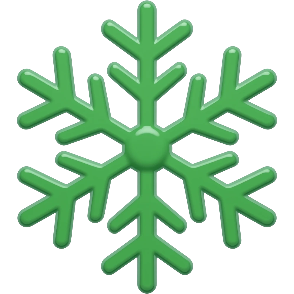 snow flake  green emoji