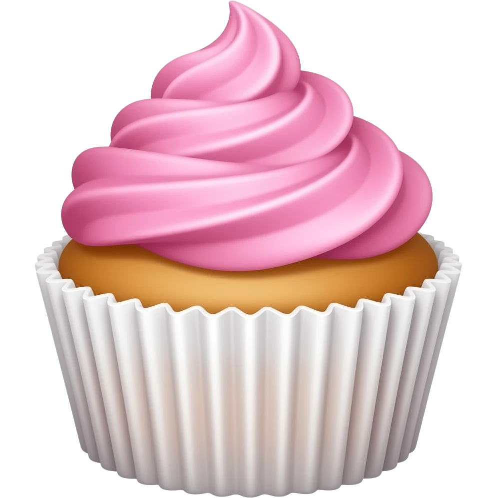 Cupcake with pink icing emoji