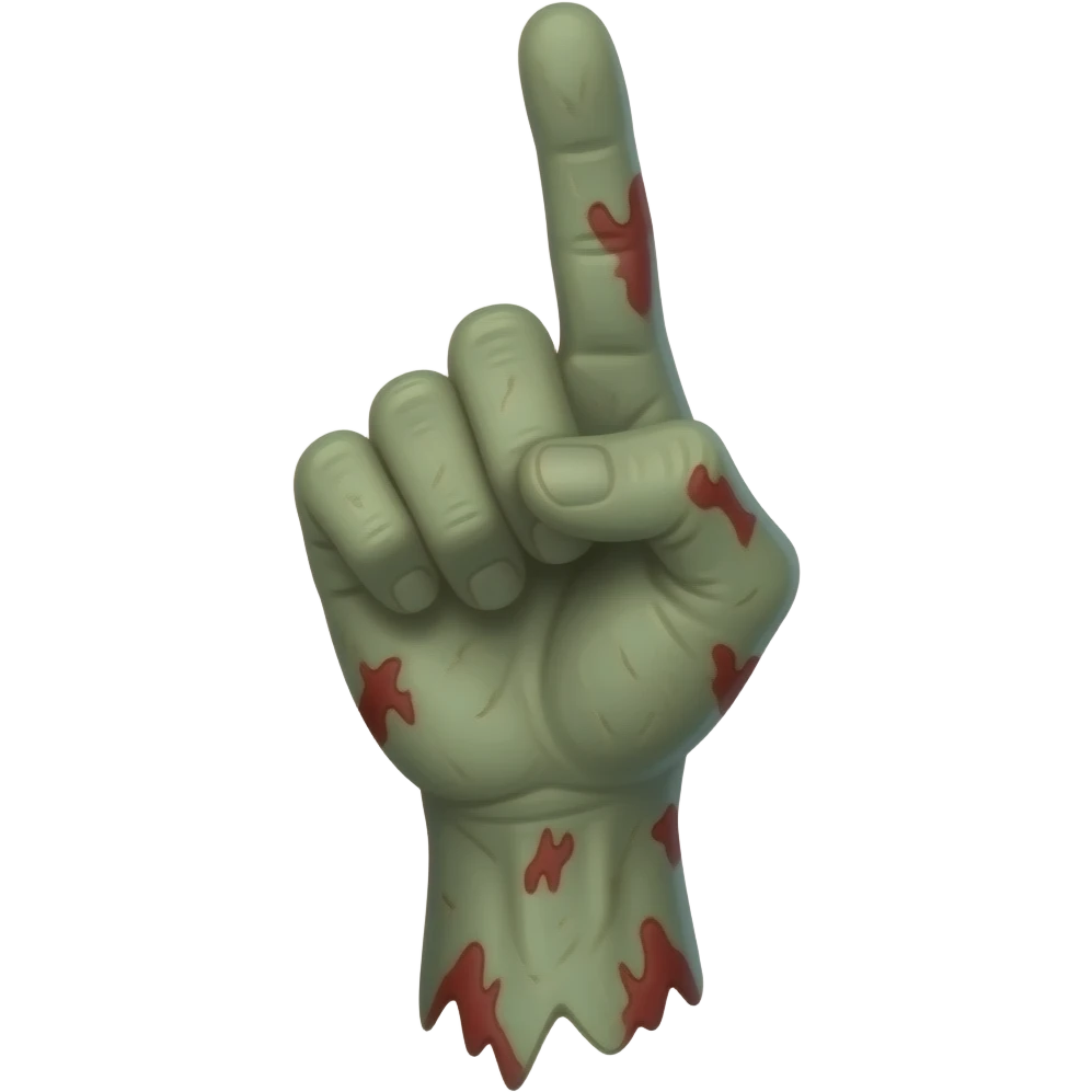 zombie hand pointing up emoji | AI Emoji Generator