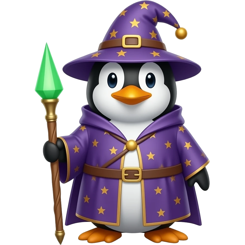 Penguin Wizard emoji