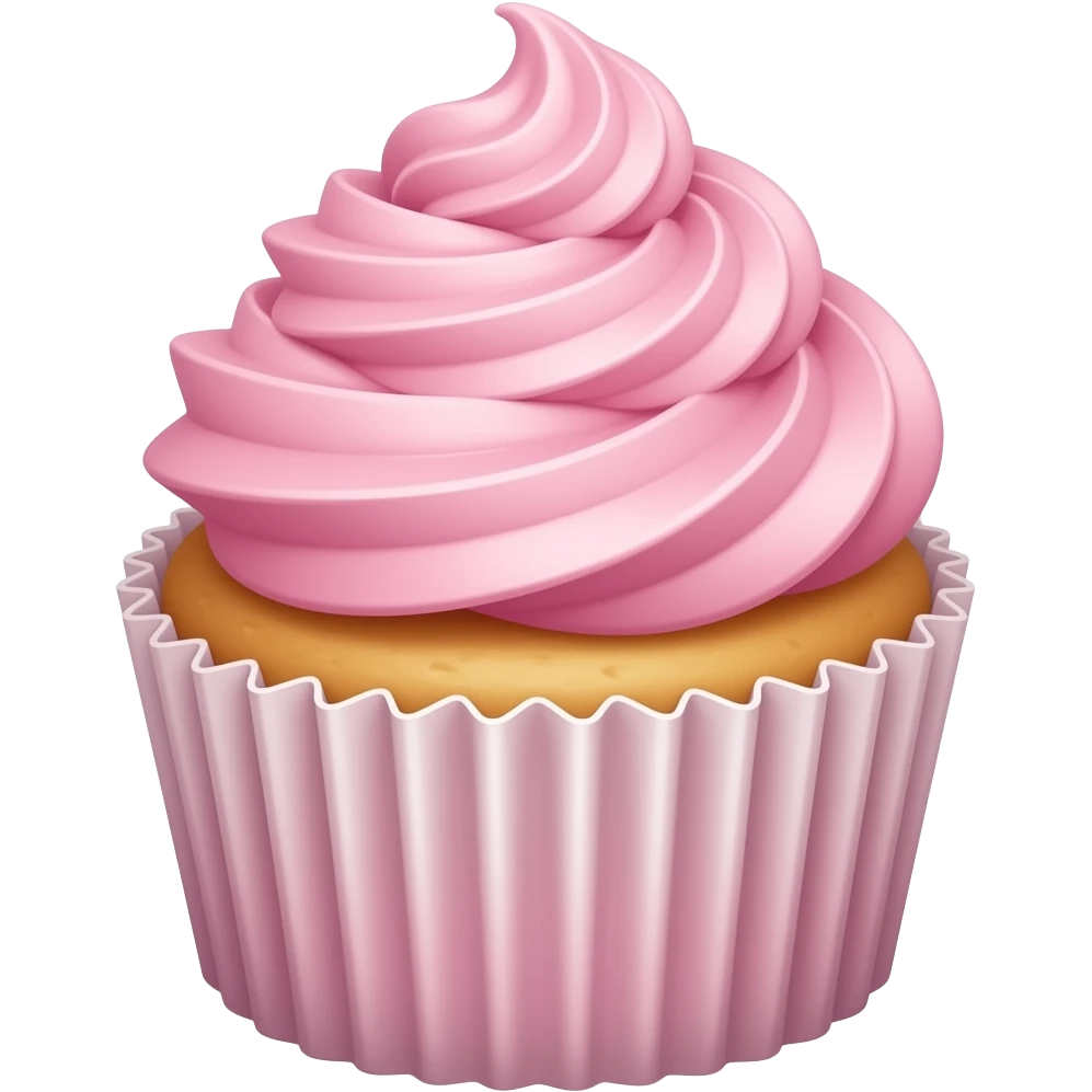 Cupcake with pink icing emoji