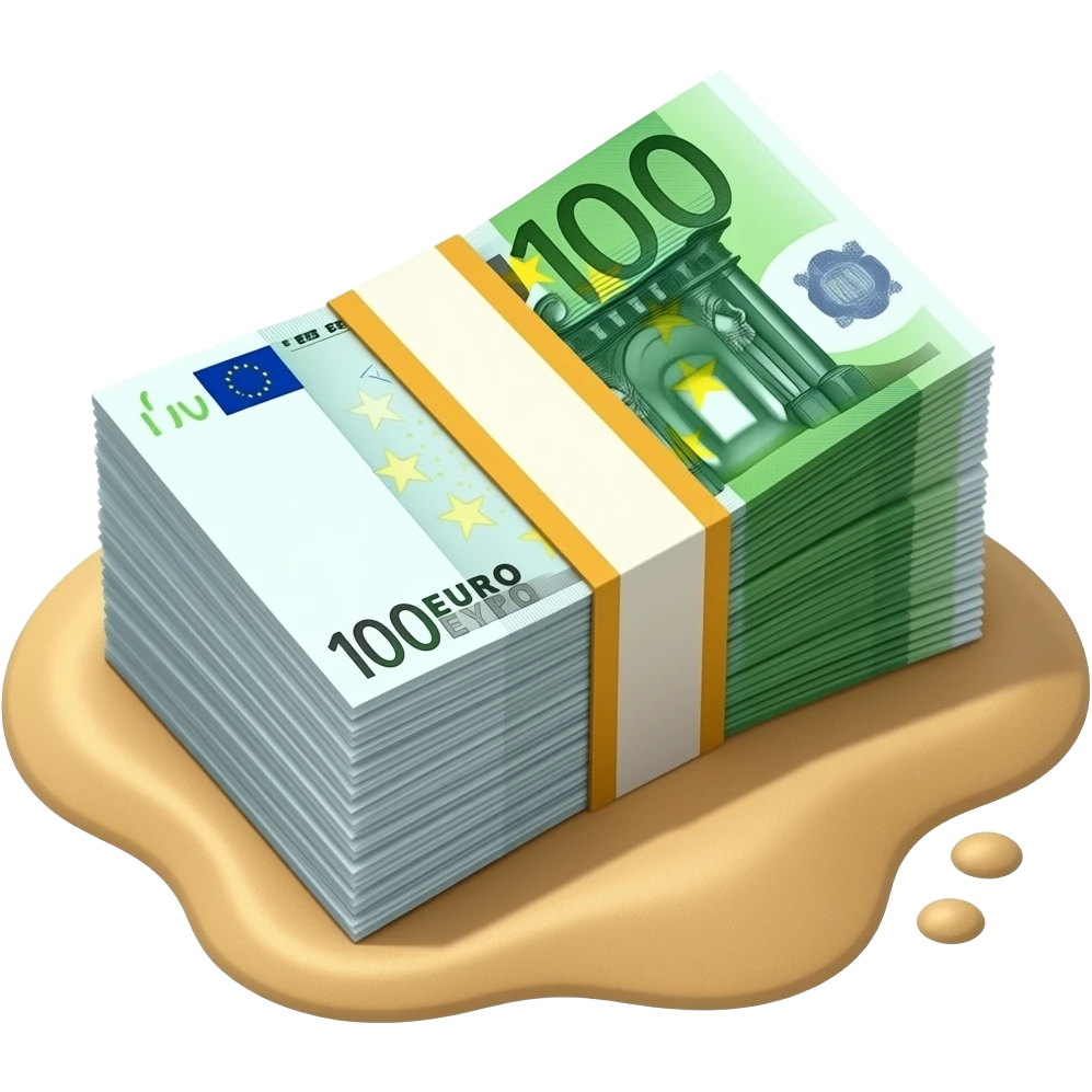 17,5 million euro placed in the sand emoji