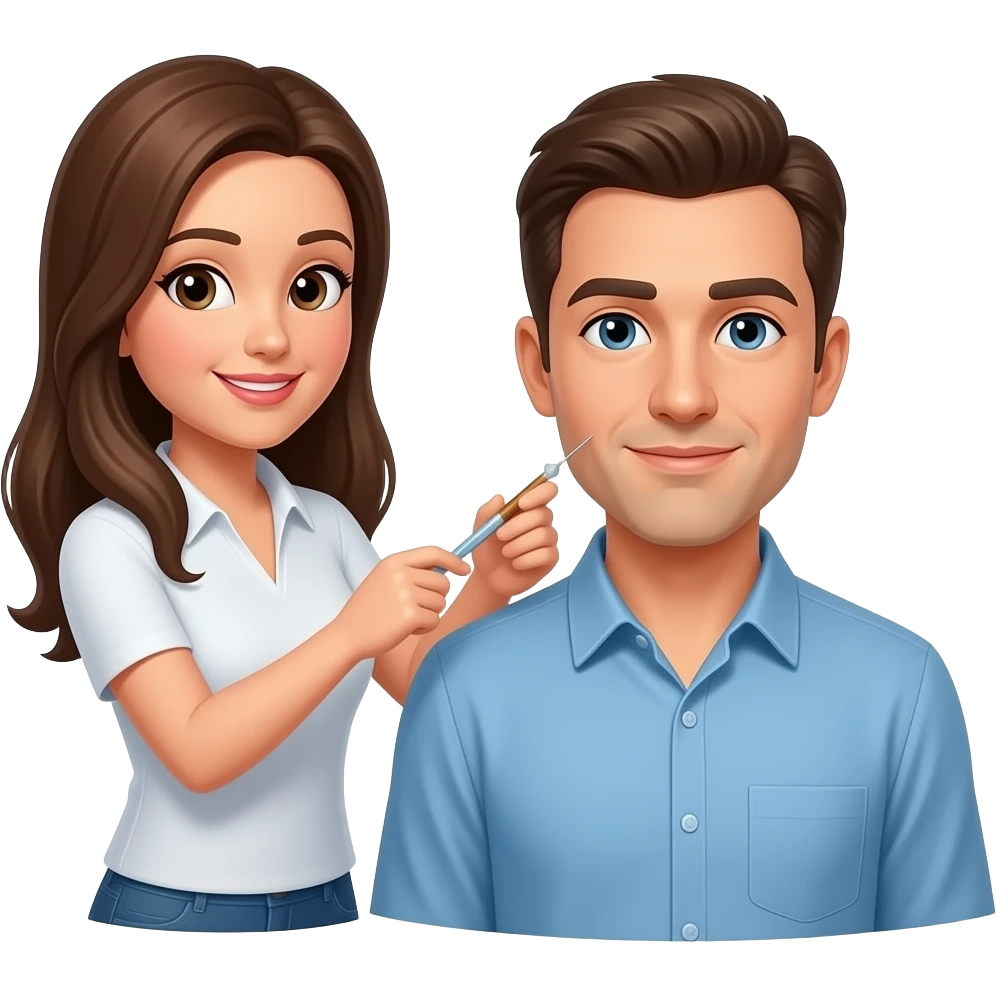 Woman pegging man emoji