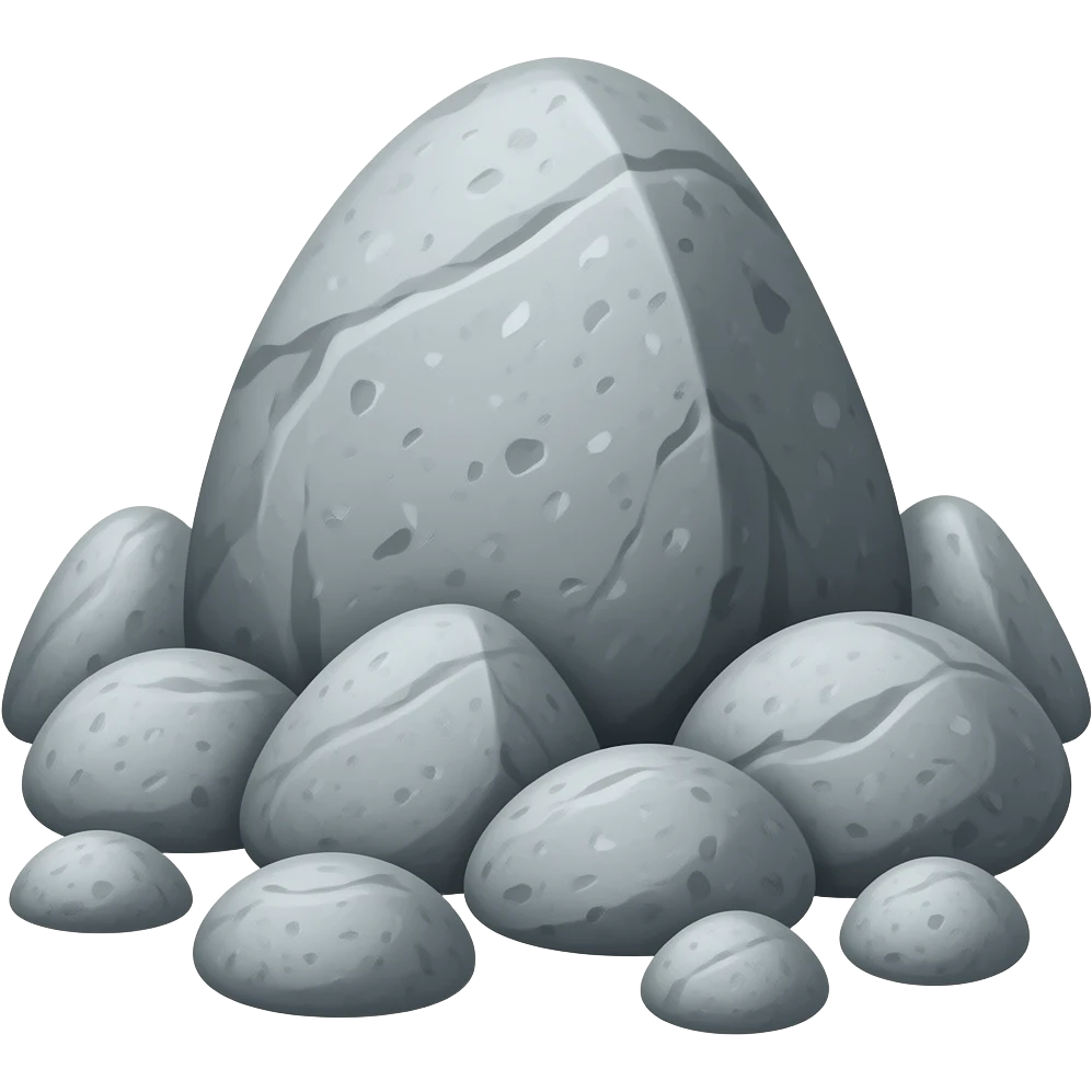 rocks all the same size emoji