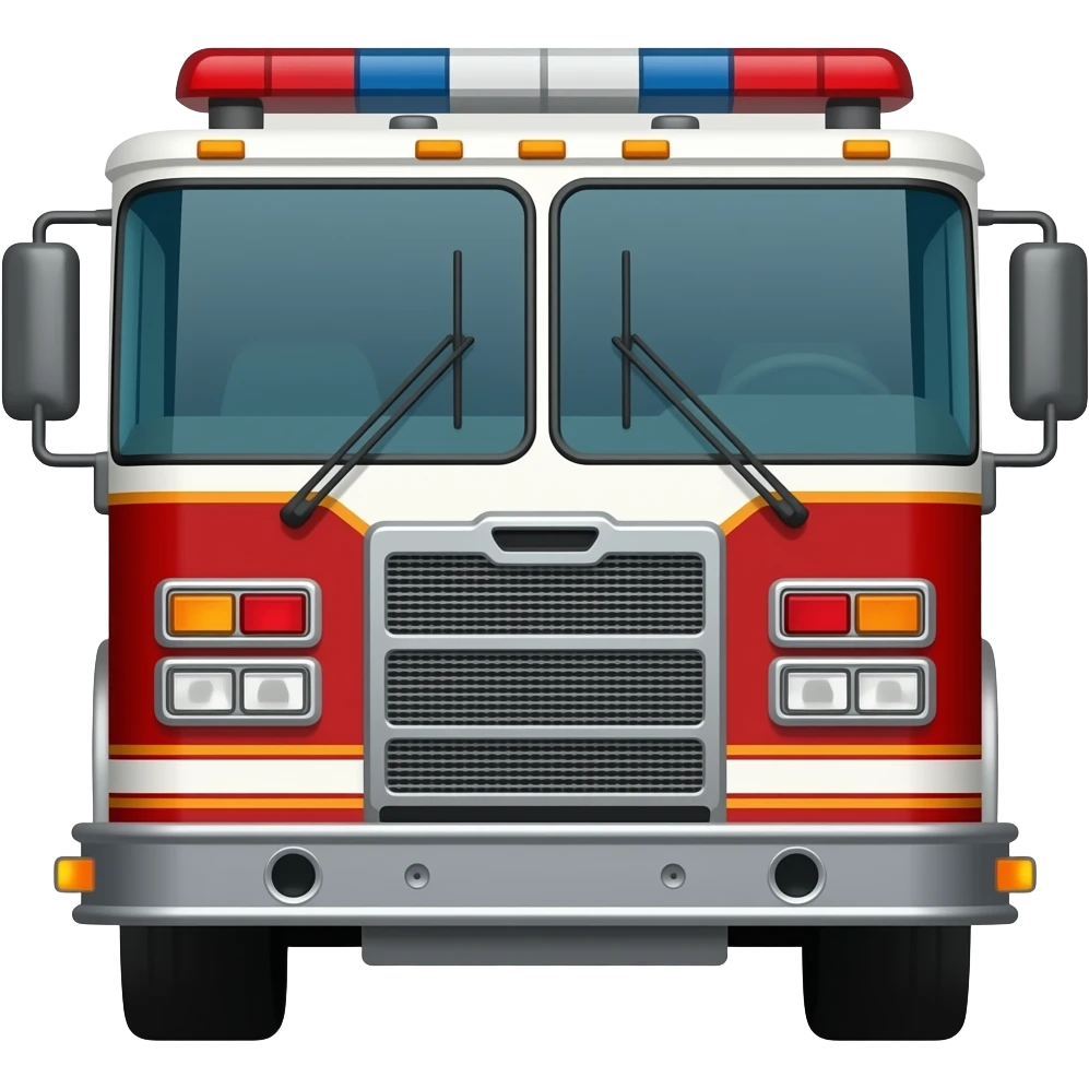 fireman car front view emoji