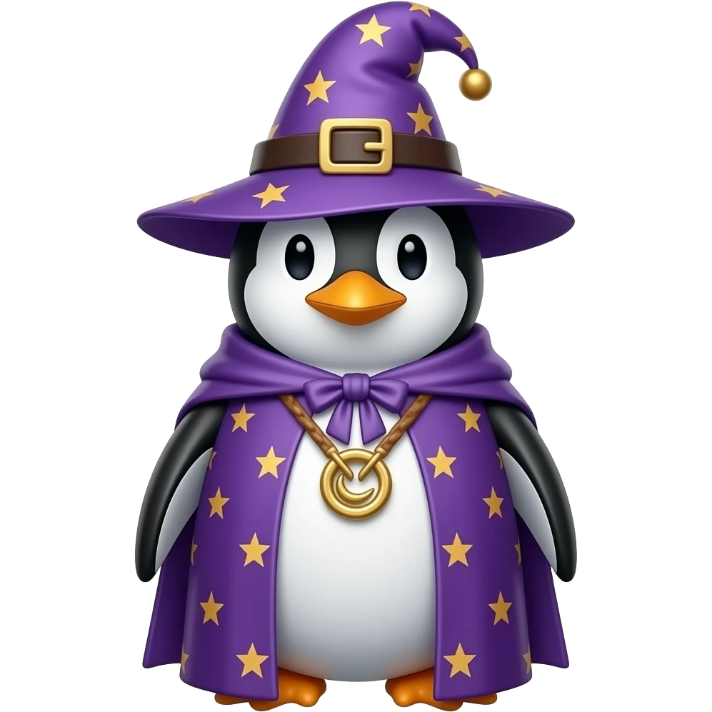 Penguin Wizard emoji