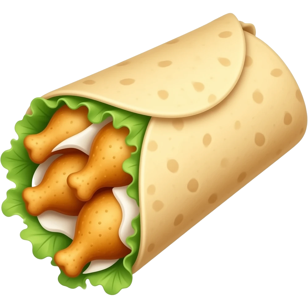 Chicken wrap emoji