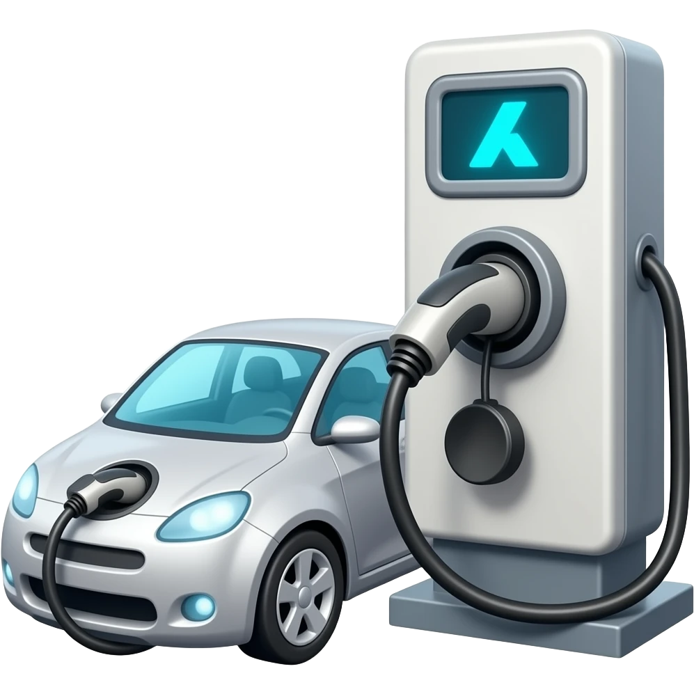 electric car charging no background emoji