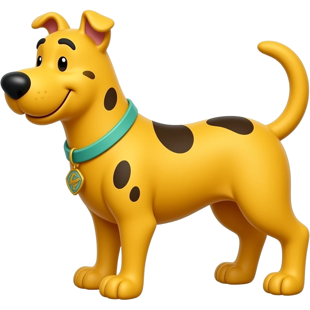 dog like scooby doo, cartoonish, without black spots emoji