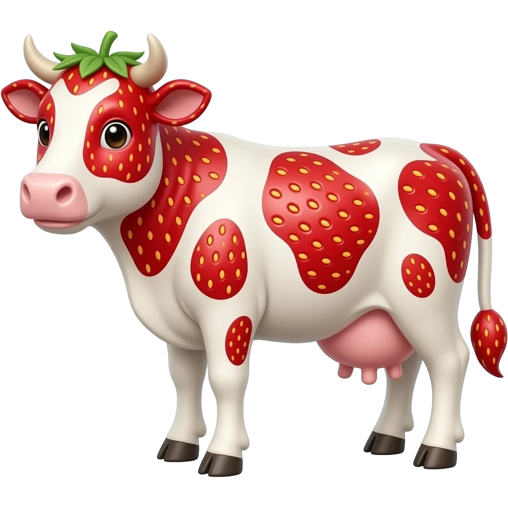 Strawberry cow emoji