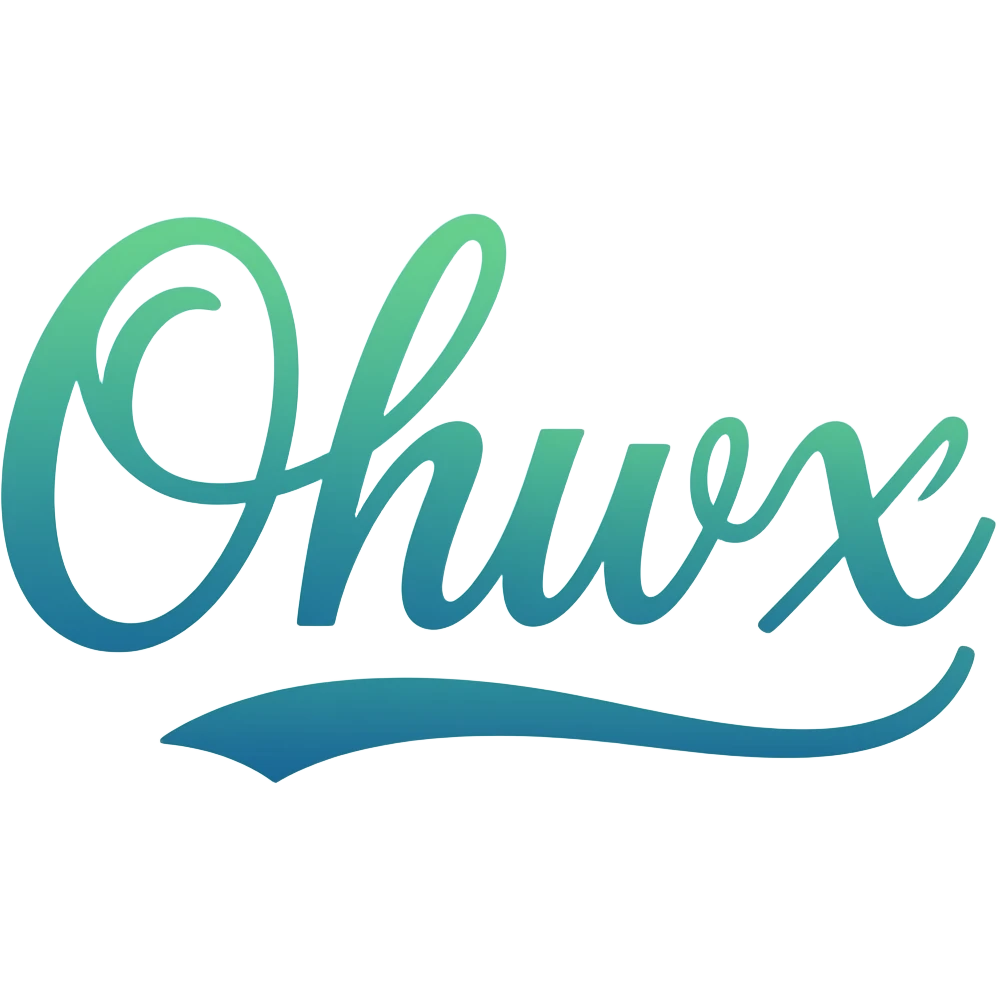 The word 'Offline' in cursive fancy writing that's glowing blue green OMBRE with no background emoji