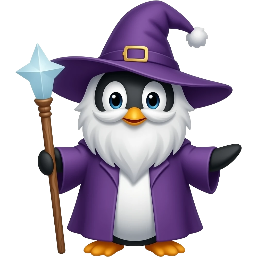 Penguin Wizard emoji