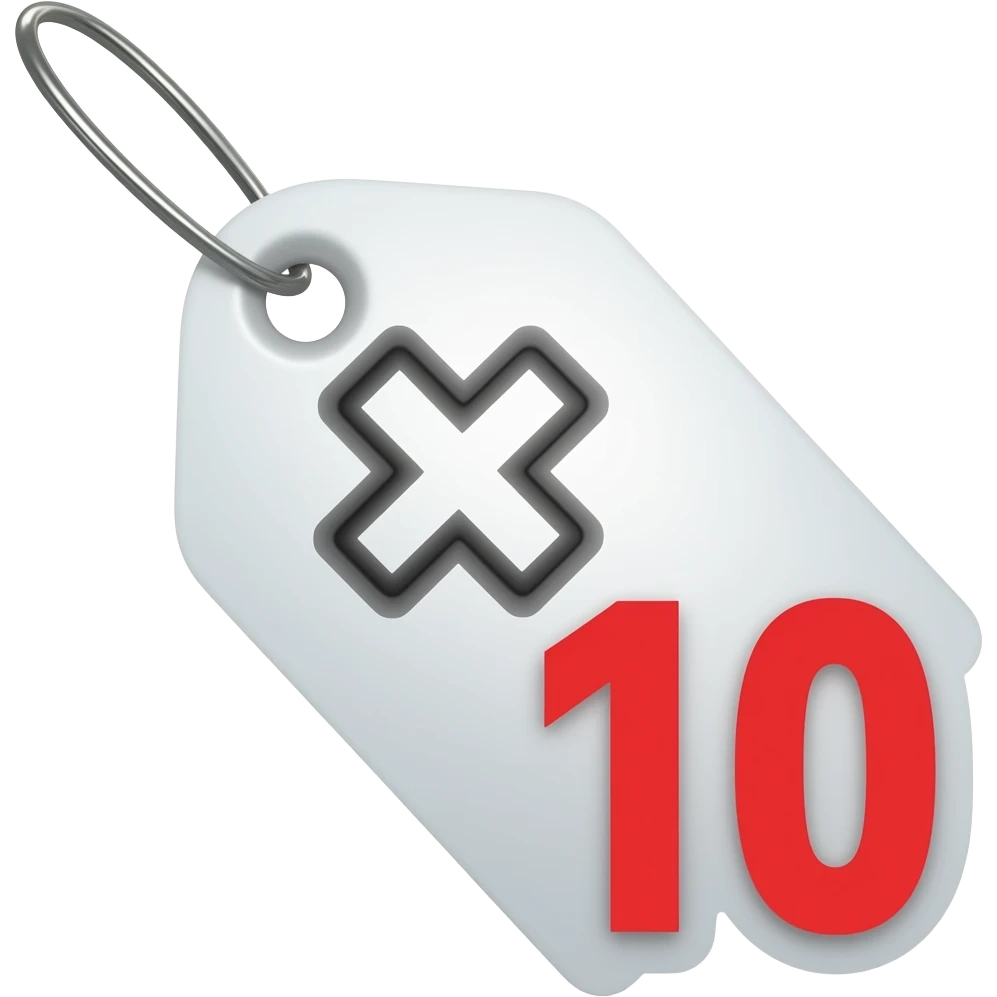 markup, price tag with a plus, red price emoji