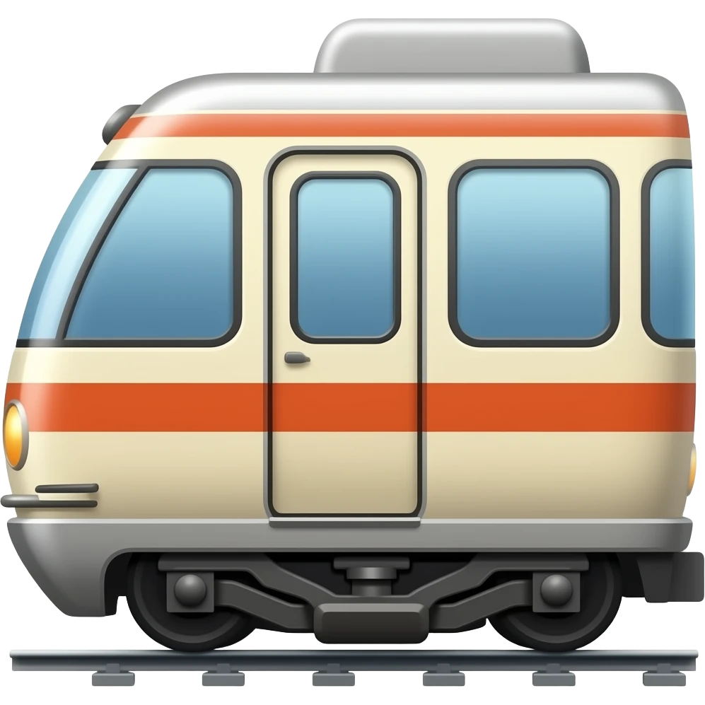 beige train emoji