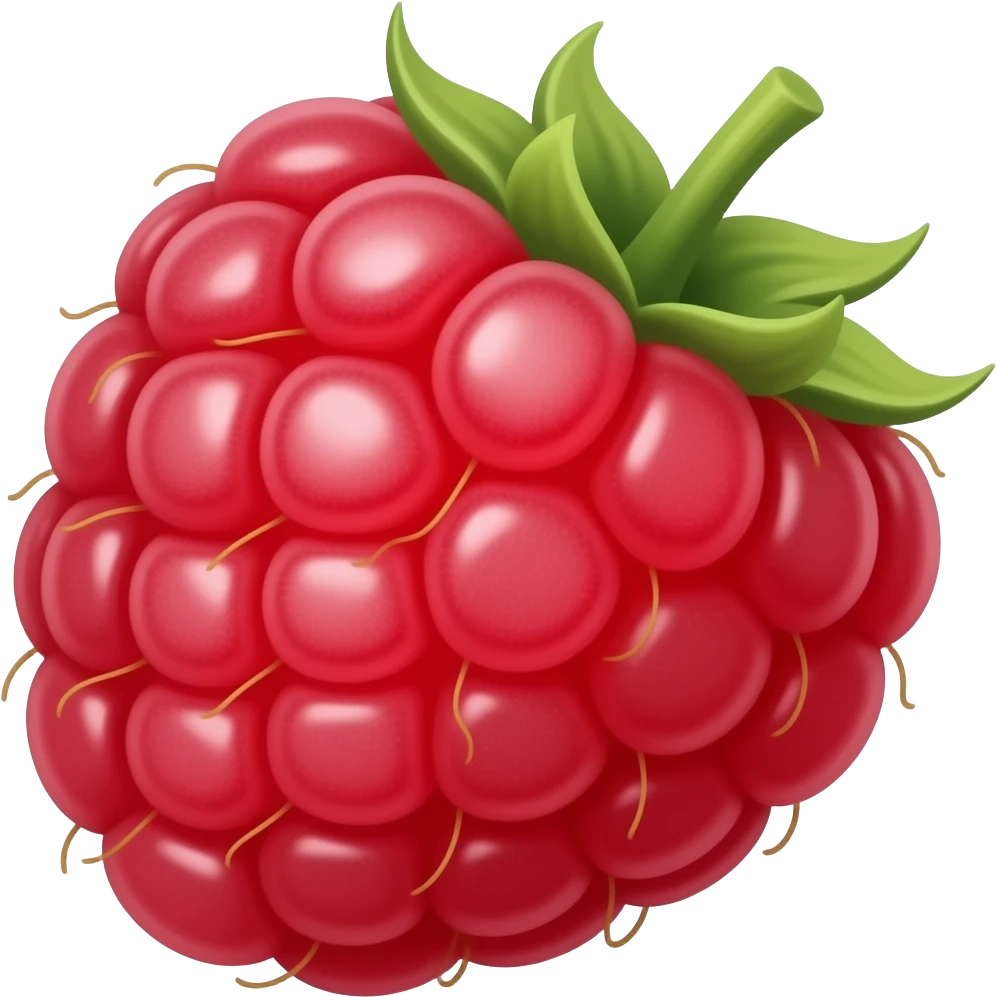 Raspberry fruit real emoji