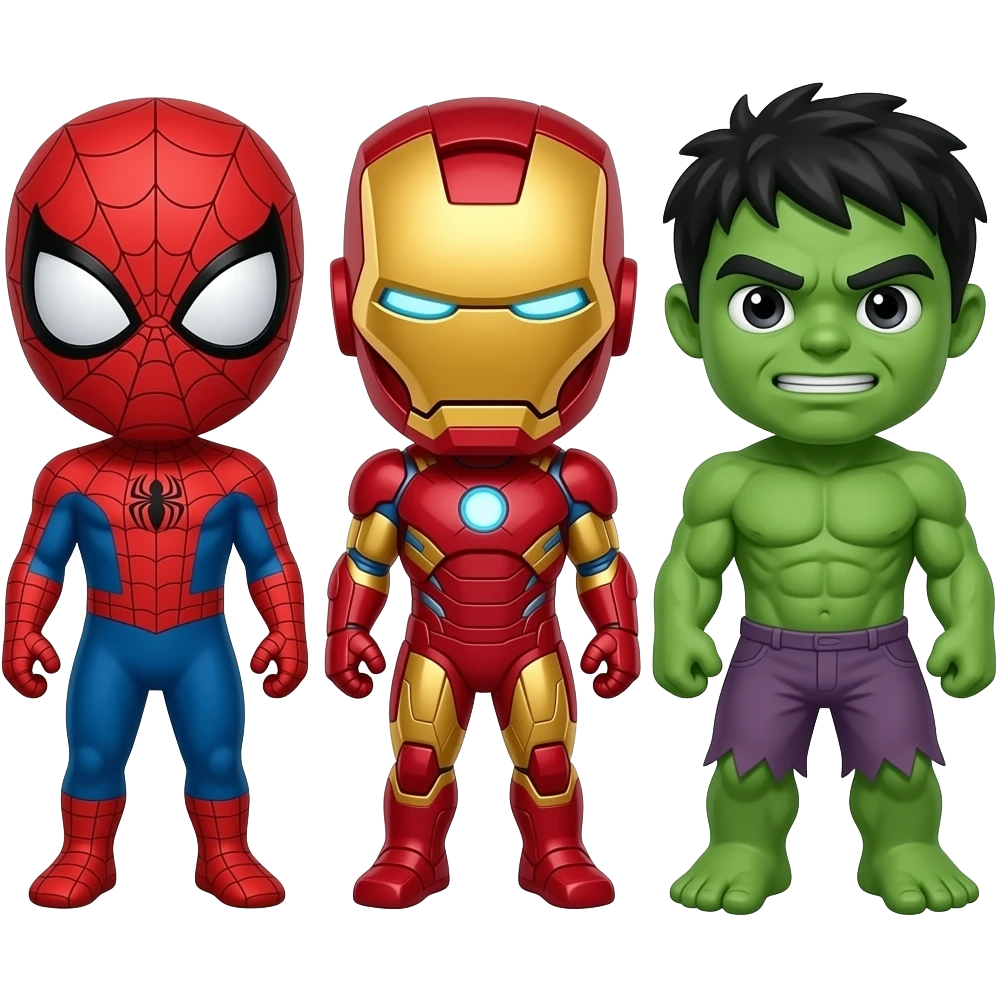 Spiderman Iron Man Hulk emoji