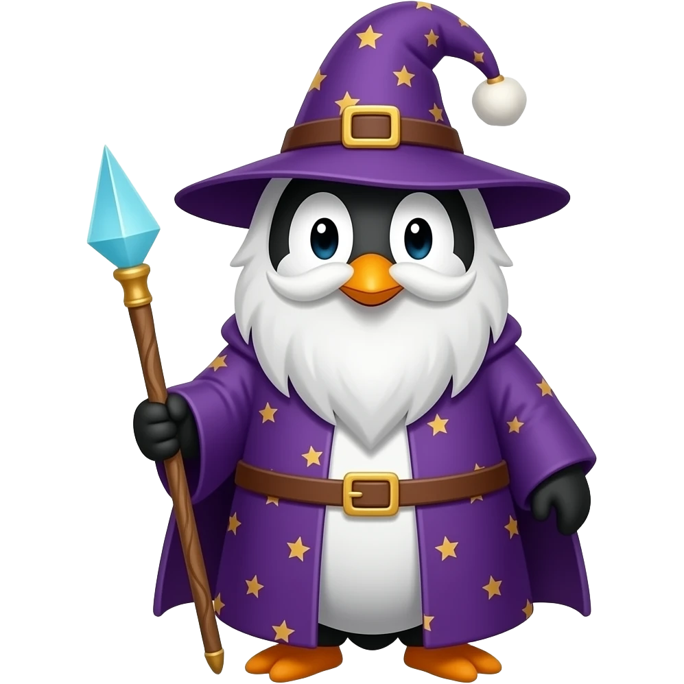 Penguin Wizard emoji