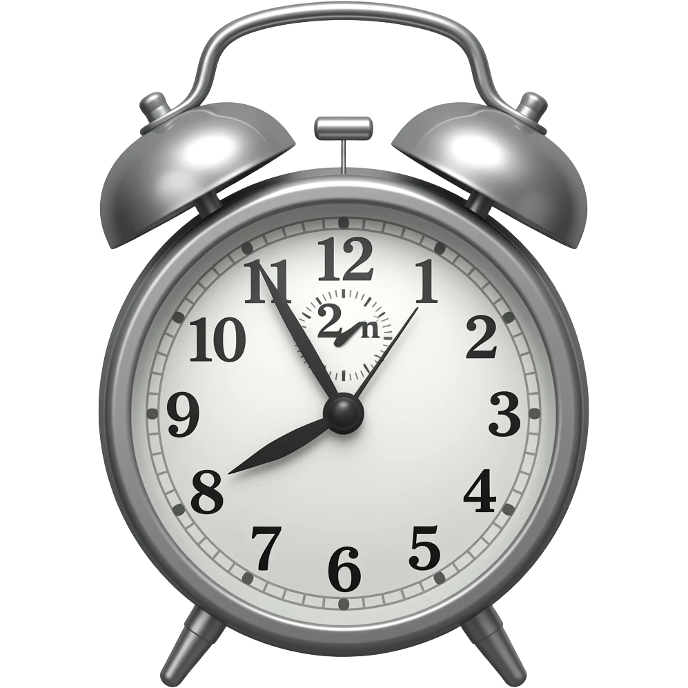 alarm clock 2am emoji