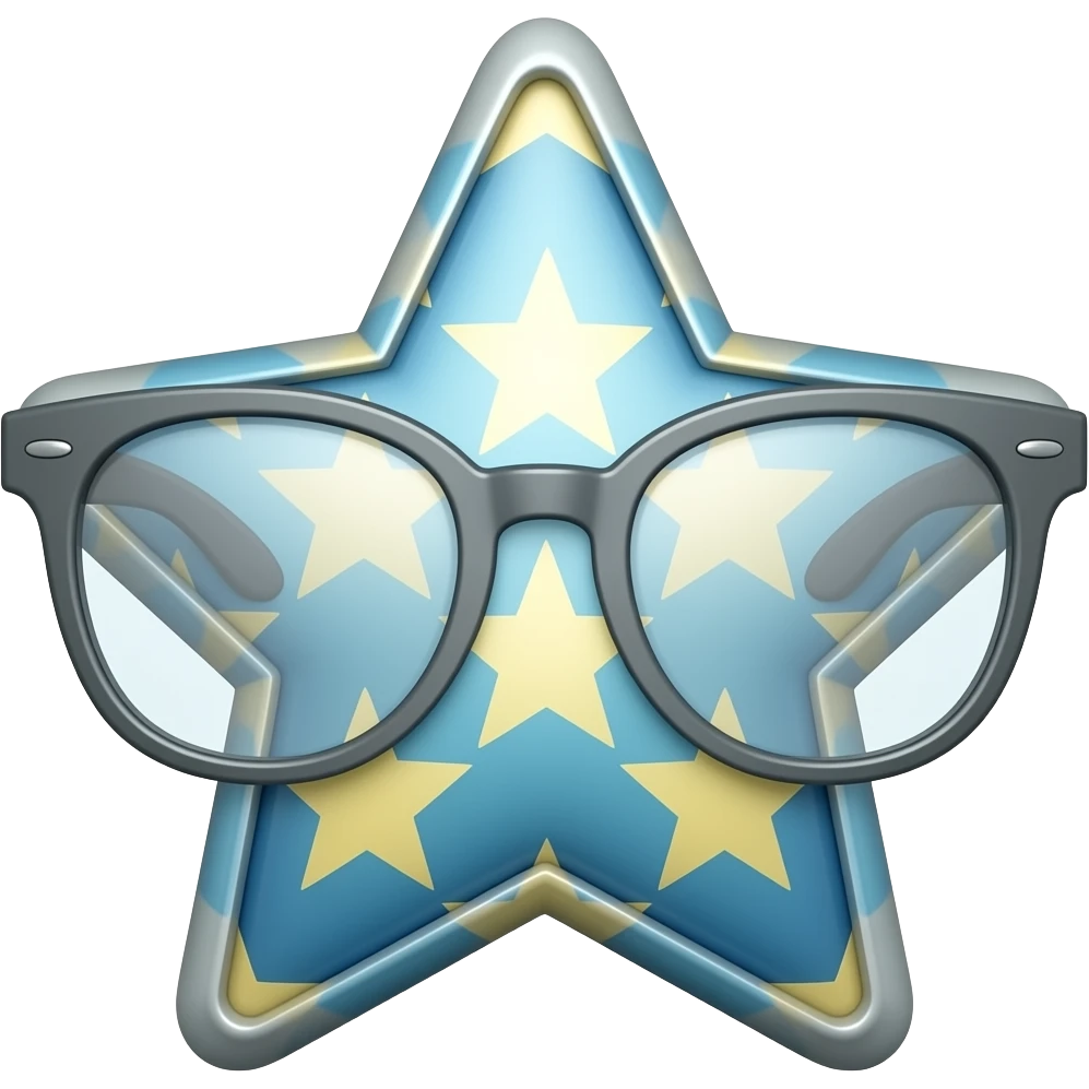 star shaped glasses emoji