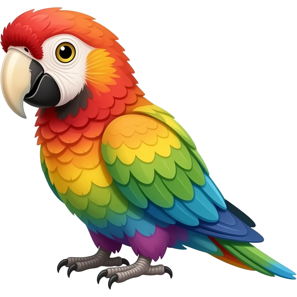 Rainbow parrot emoji