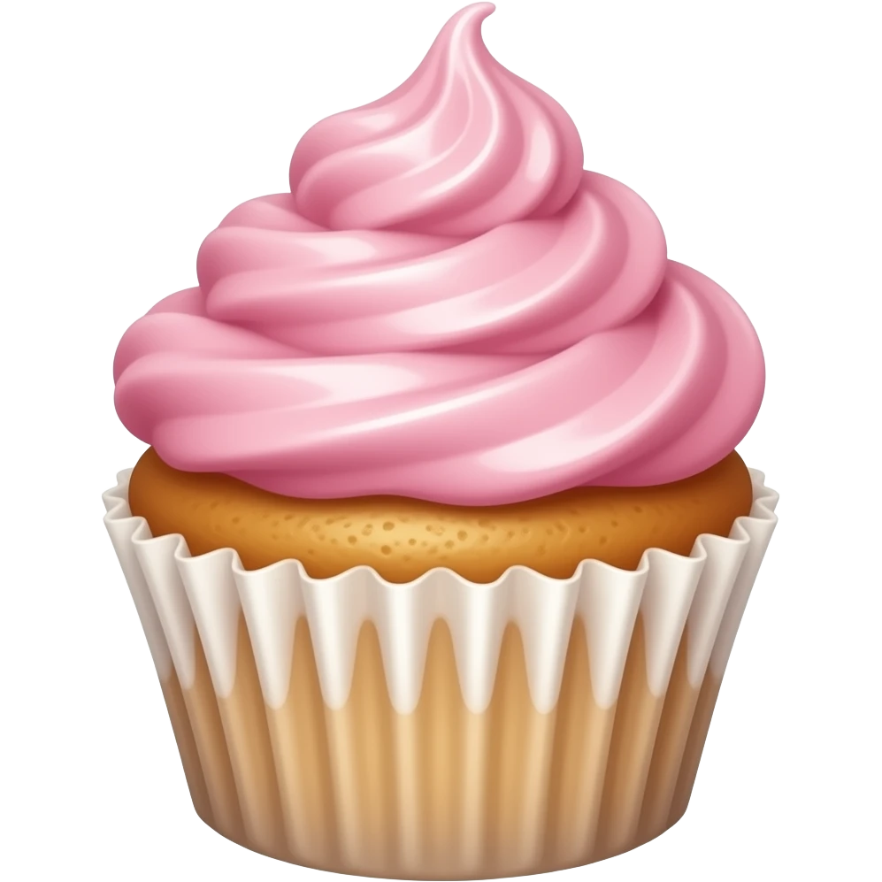 Cupcake with pink icing emoji