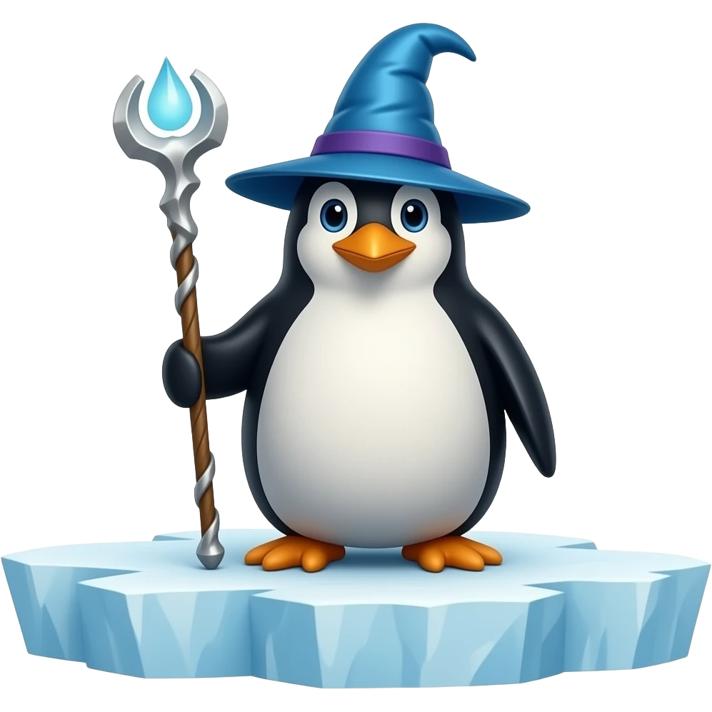 Penguin Wizard emoji