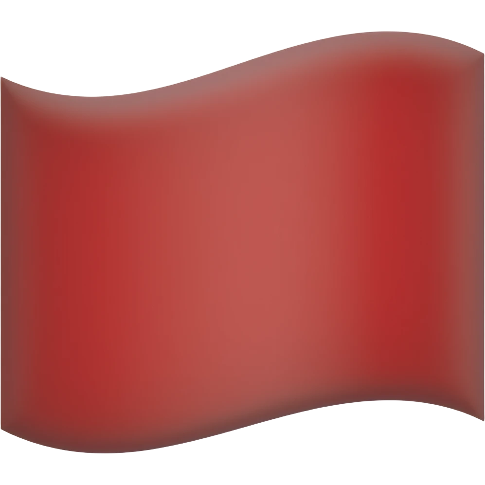 PLAIN RED FLAG EMOJI!! MAKE IT A REGULAR WAVY RECTANGLE, NOT A SQUARE ...
