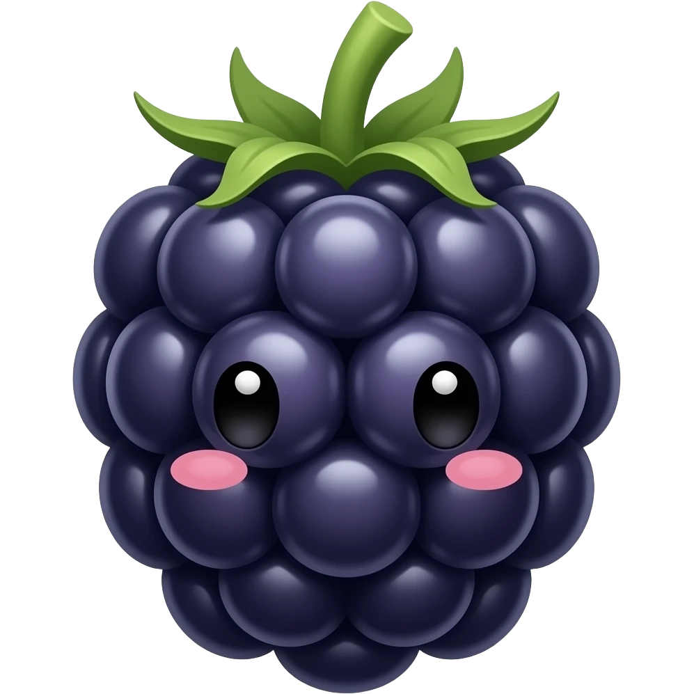Kawaii blackberry emoji