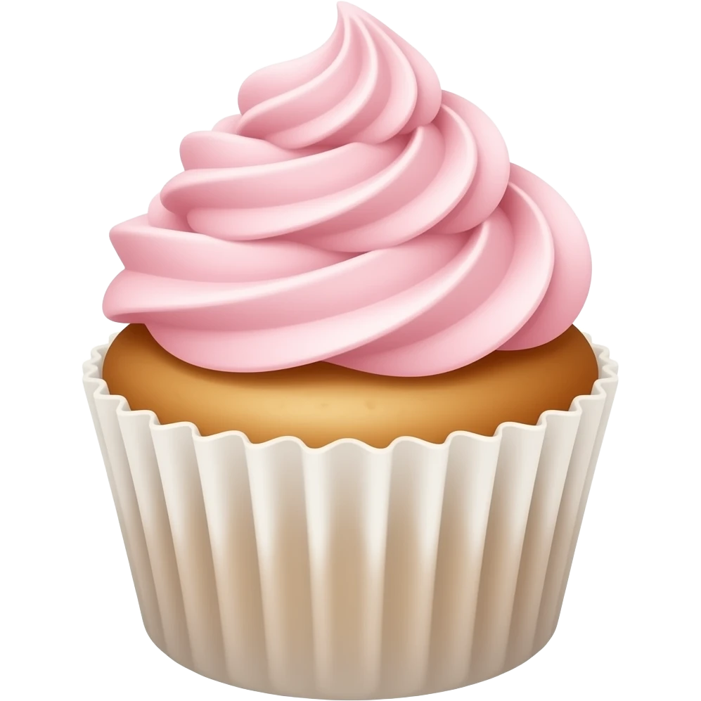 Cupcake with pink icing emoji