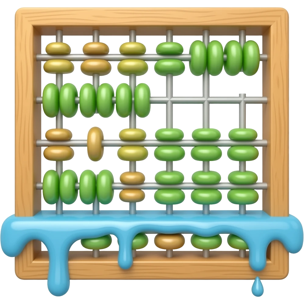 🫠+🧮 = Melting Abacus emoji