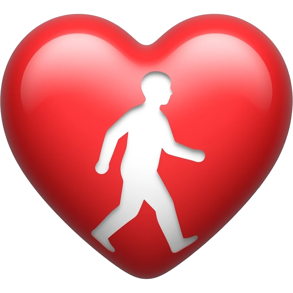 Walking heart emoji