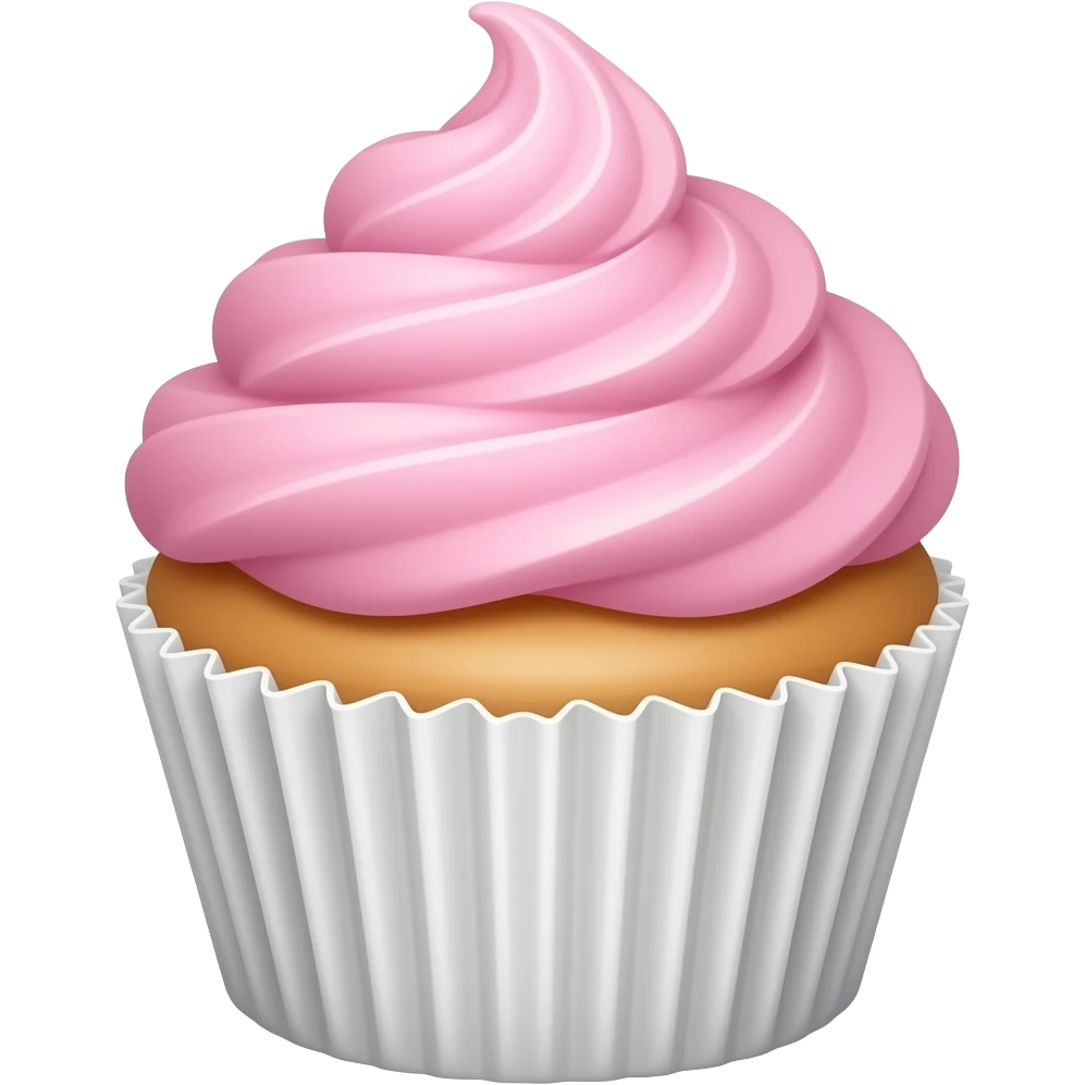 Cupcake with pink icing emoji