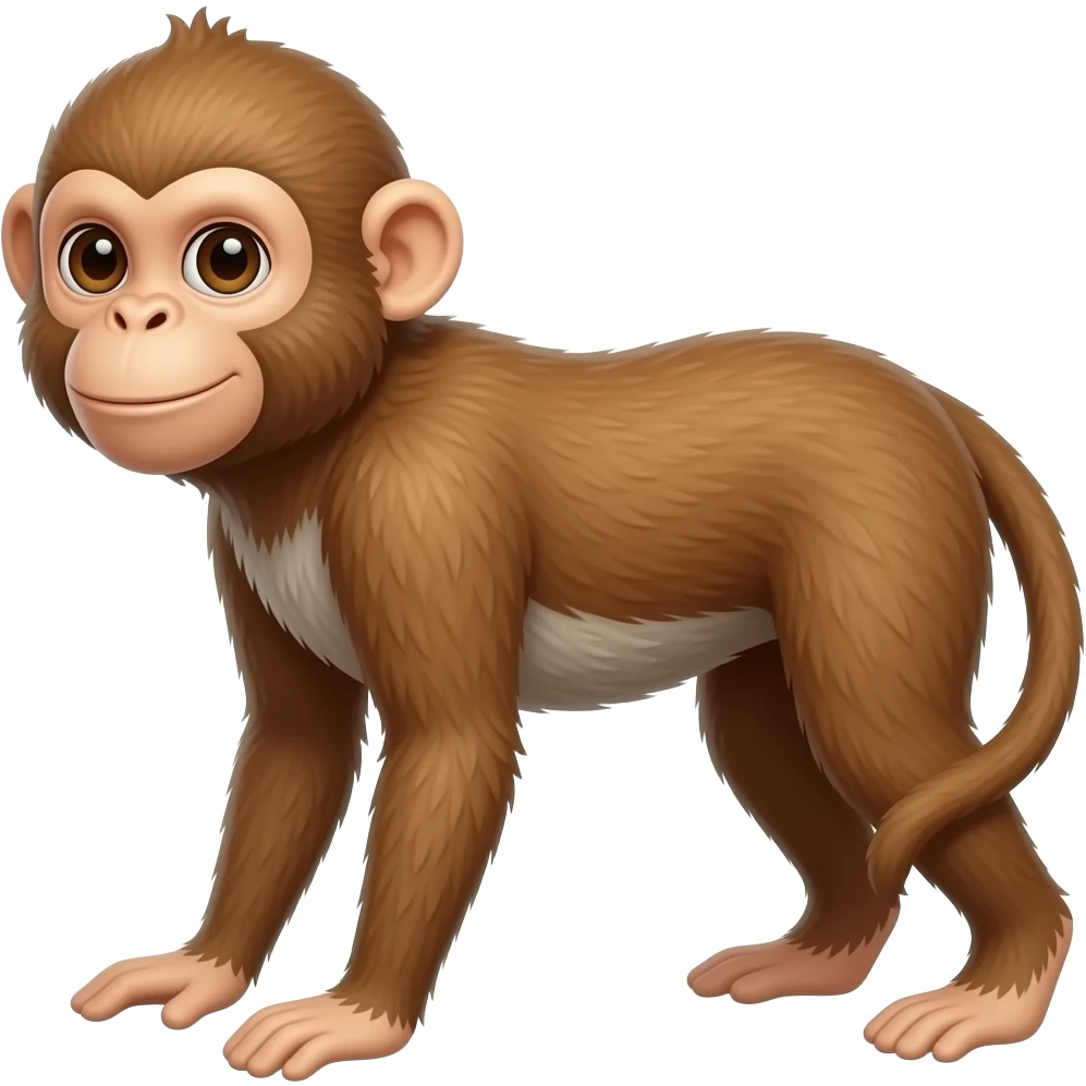 While monkey emoji
