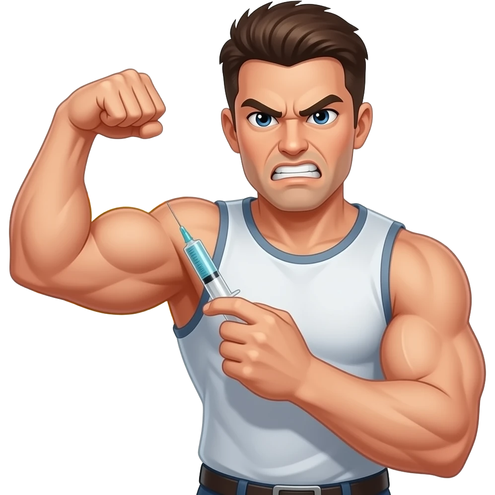 💉➡️💪💥😤 emoji
