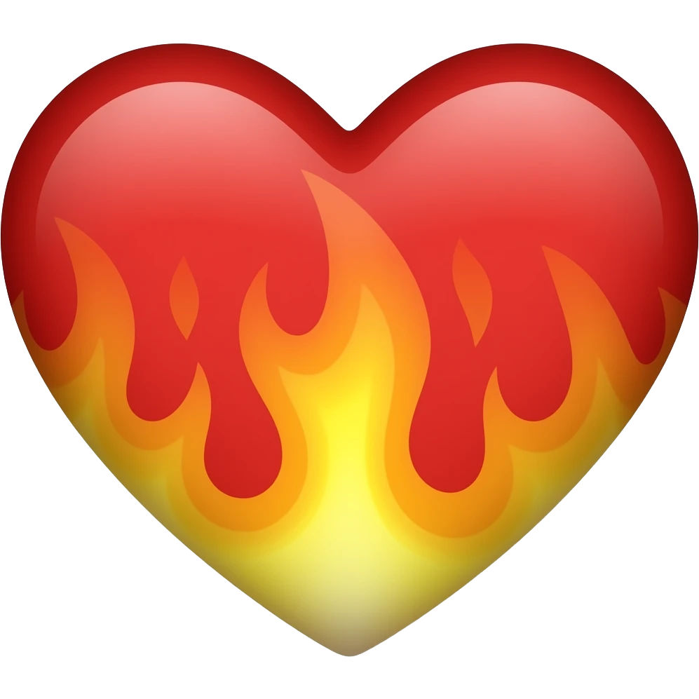 flaming heart emoji